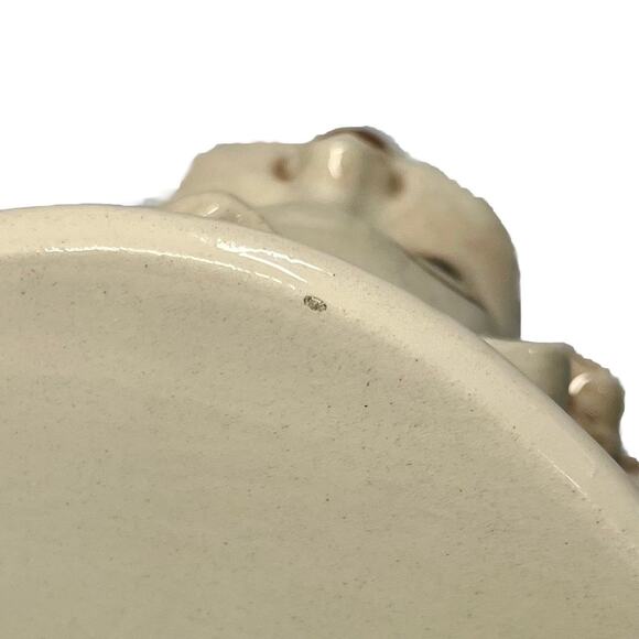 VTG BaroqueCherub Angel Sconce Wall Shelf Corbel Hand Painted Glazed Ceramic - Picture 8 of 8